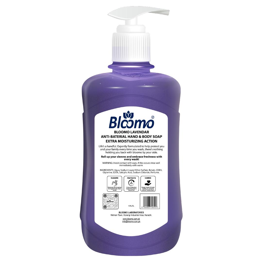 Bloomo Lavendar Anti-Bacterial Hand & Body Soap