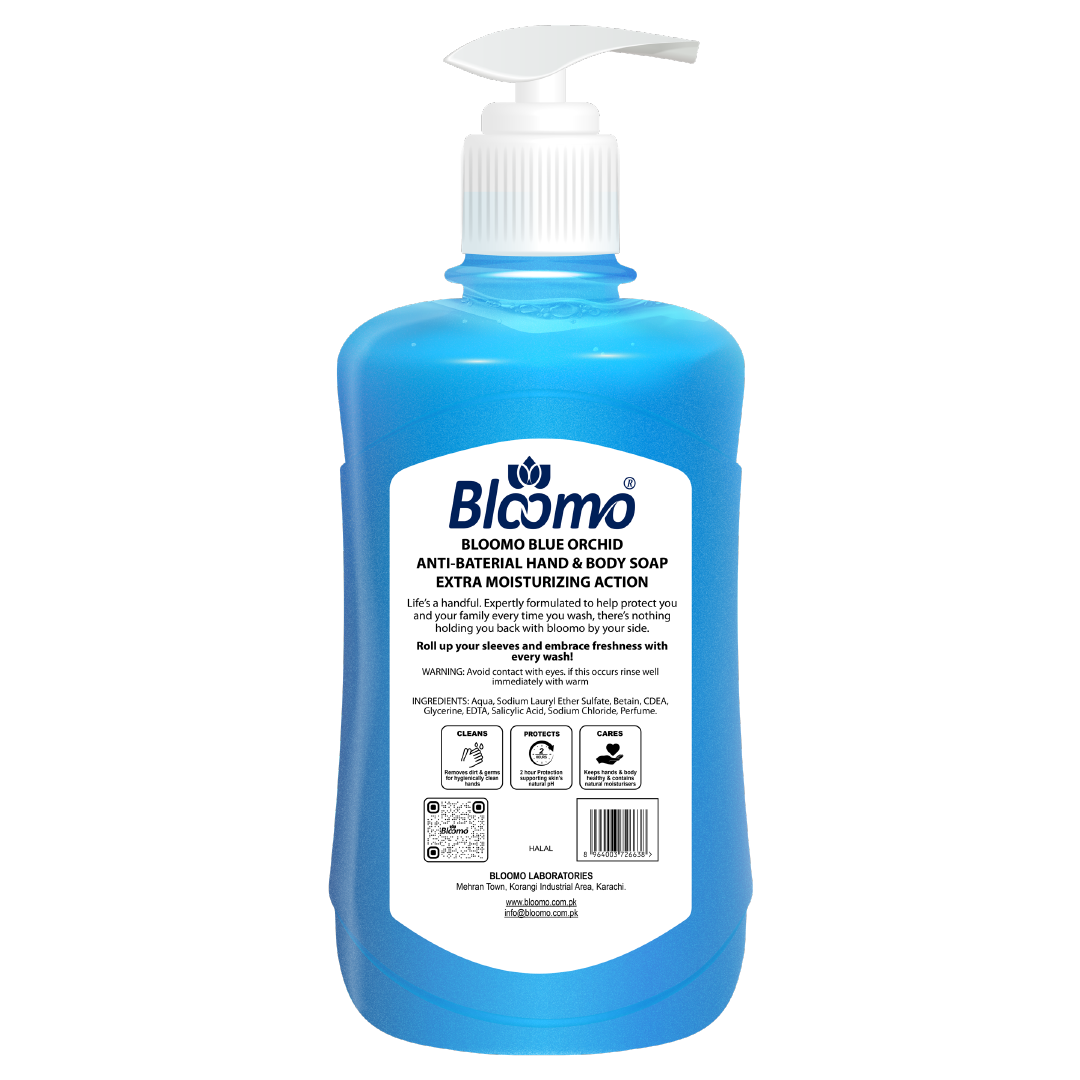 Bloomo Blue Orchid Anti-Bacterial Hand & Body Soap