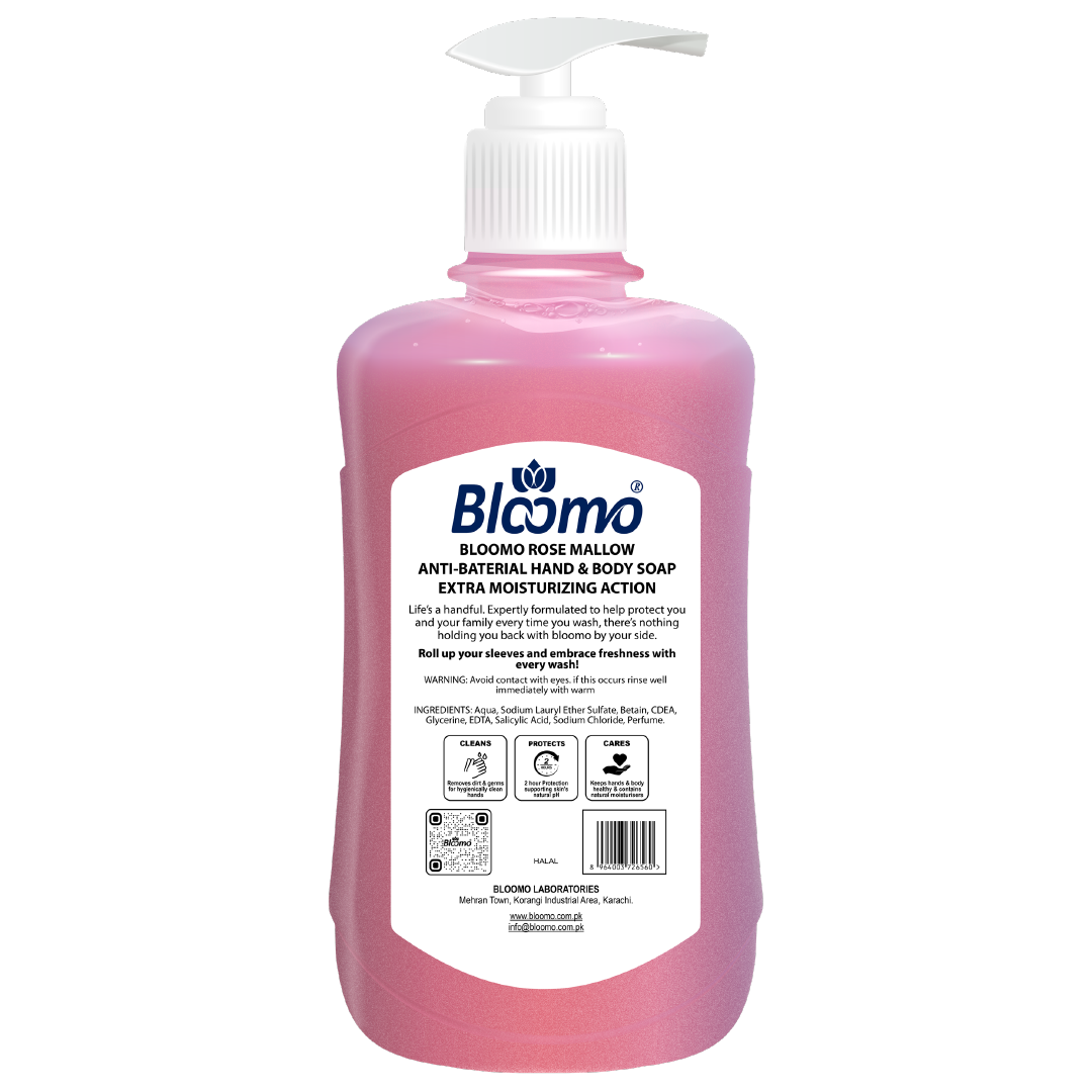 Bloomo Rose Mallow Anti-Bacterial Hand & Body Soap