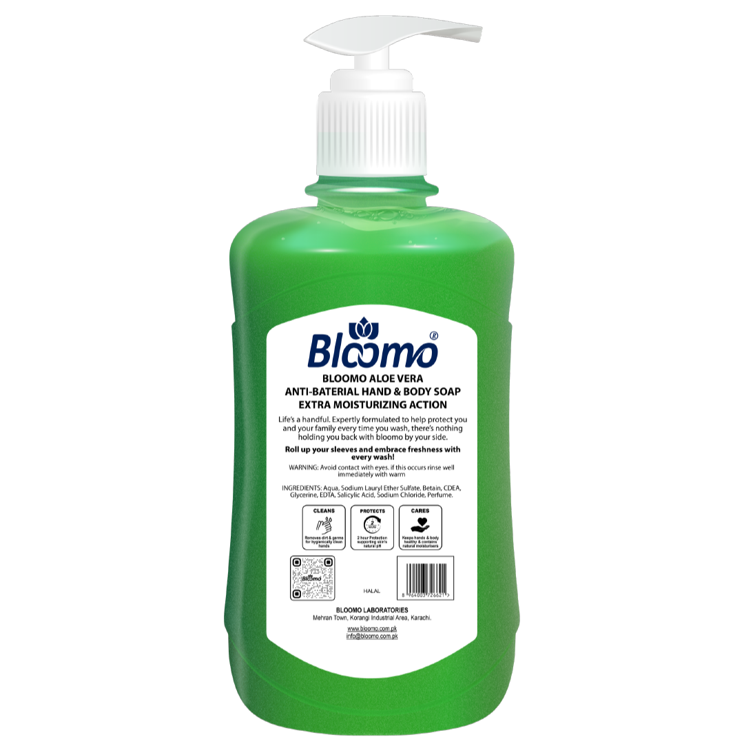 Bloomo Aloe Vera Anti-Bacterial Hand & Body Soap Extra Moisturizing