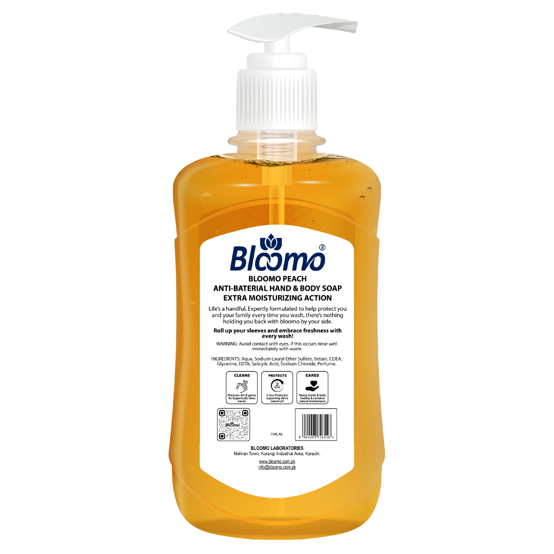 Bloomo Peach Anti-Bacterial Hand & Body Soap