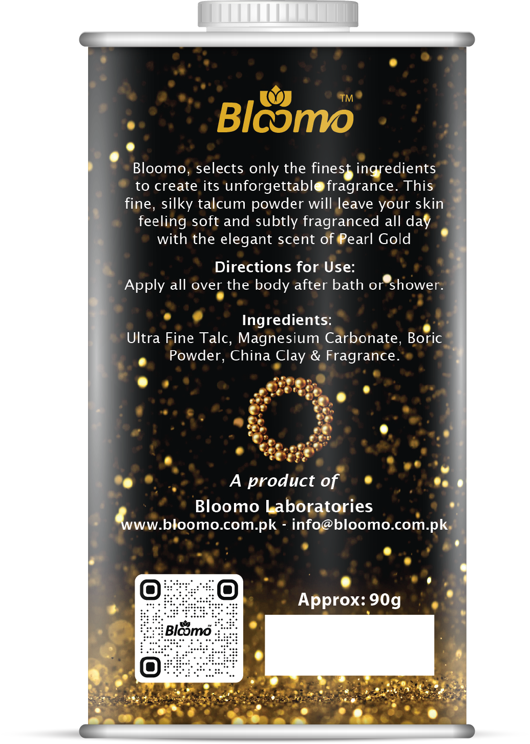 Bloomo Talcum Powder - Pearl Gold