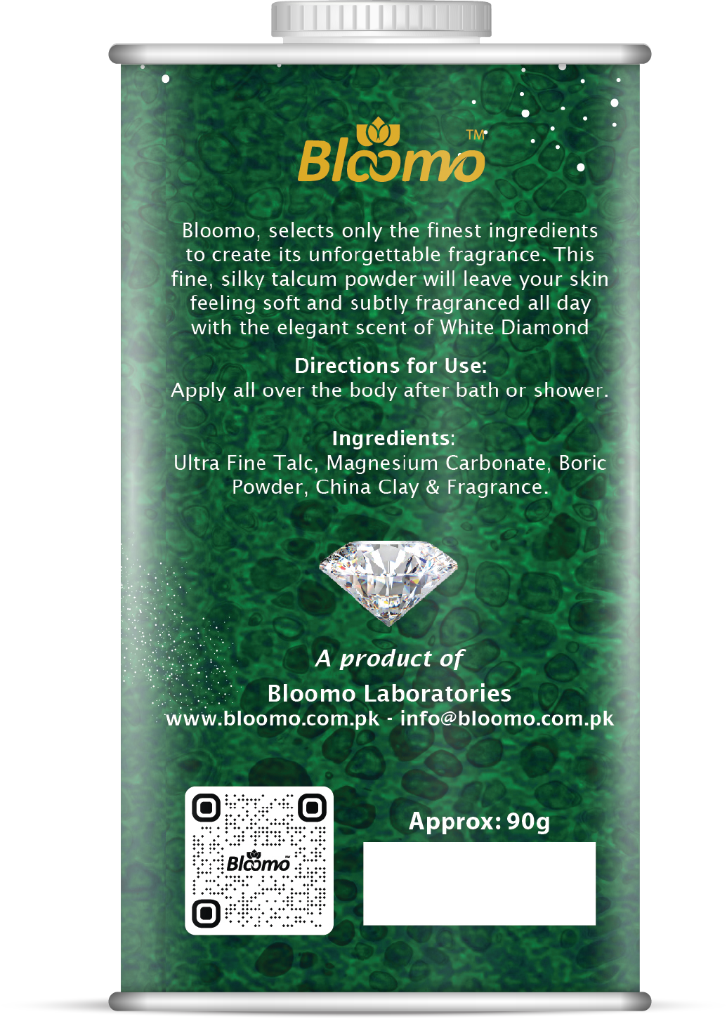 Bloomo Talcum Powder - White Diamond