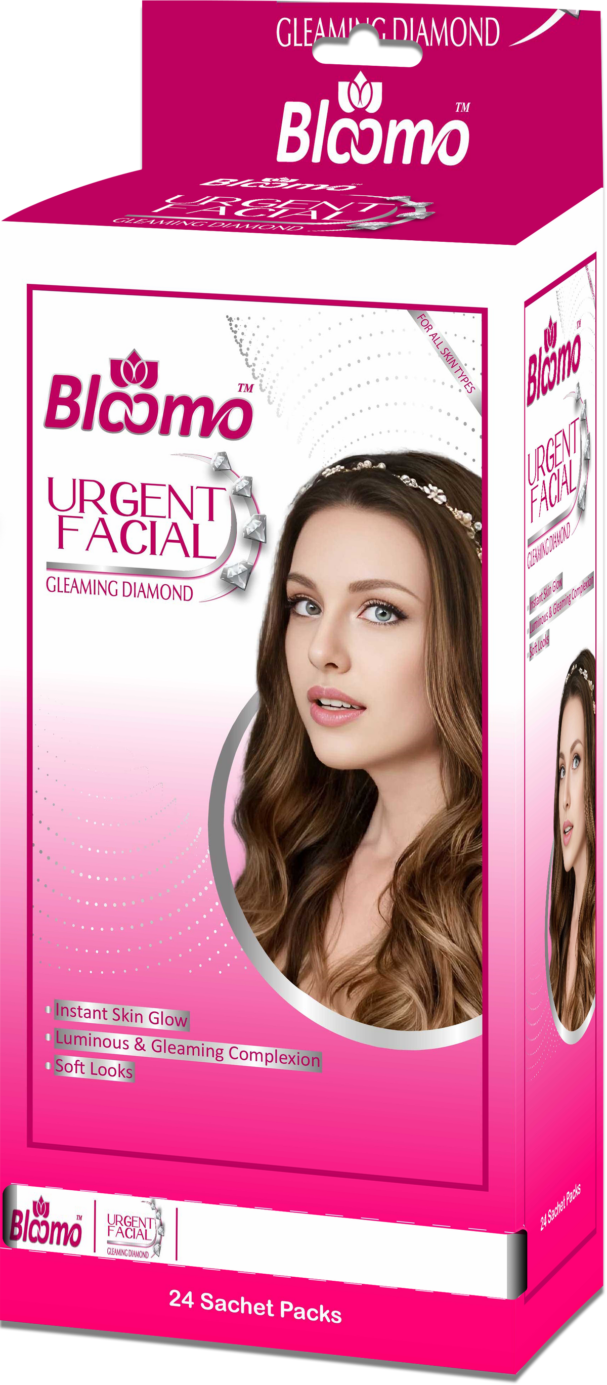 Bloomo Gleaming Diamond Urgent Facial Vertical Box